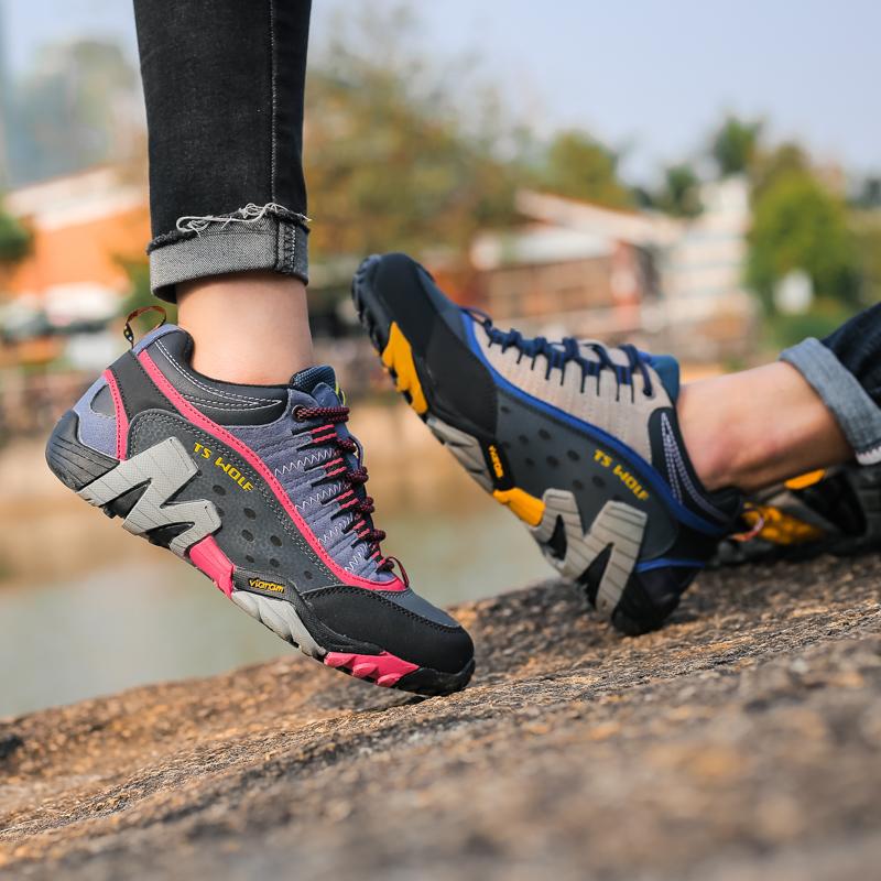 Giày thể thao giày đi bộ đường dài ngoài trời nam Color: 025black grey Shoe Size: 42