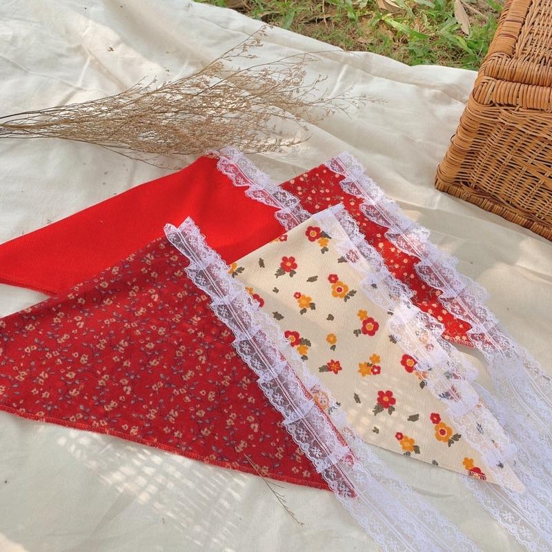 Khăn vải bandana Merry Christmas 2022 kích thước 50x50cm Giáng sinh an lành cùng Tiemmaykeokeo XMAS
