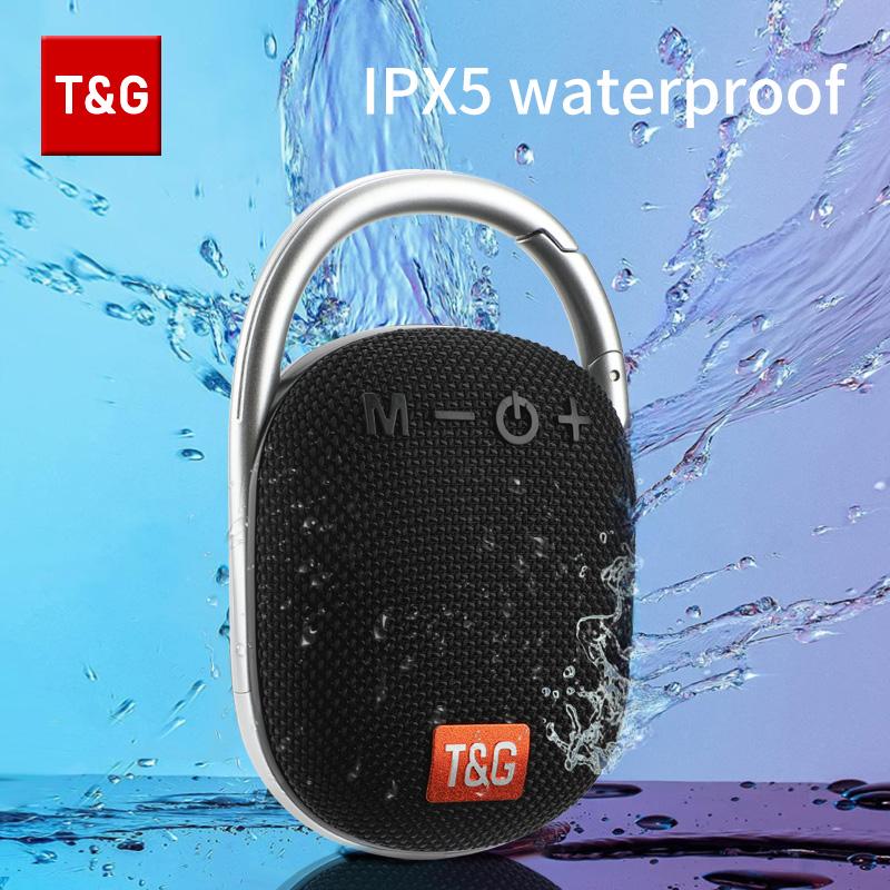 Loa Bluetooth TG321 Loa ngoài trời di động mini Hộp nhạc TWS Đèn LED âm thanh Loa siêu trầm ngoài trời Hỗ trợ thẻ USB/TF Màu sắc: Đen