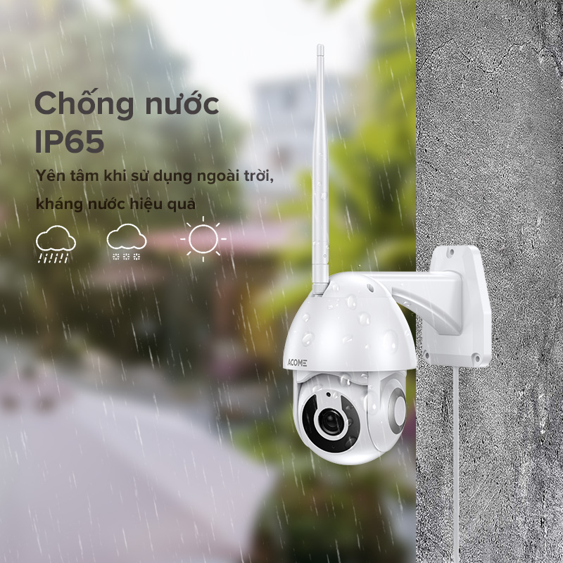 Camera IP Wifi Thông Minh Ngoài Trời ACOME APC02 - Độ Phân Giải 1080P - Hàng Chính Hãng