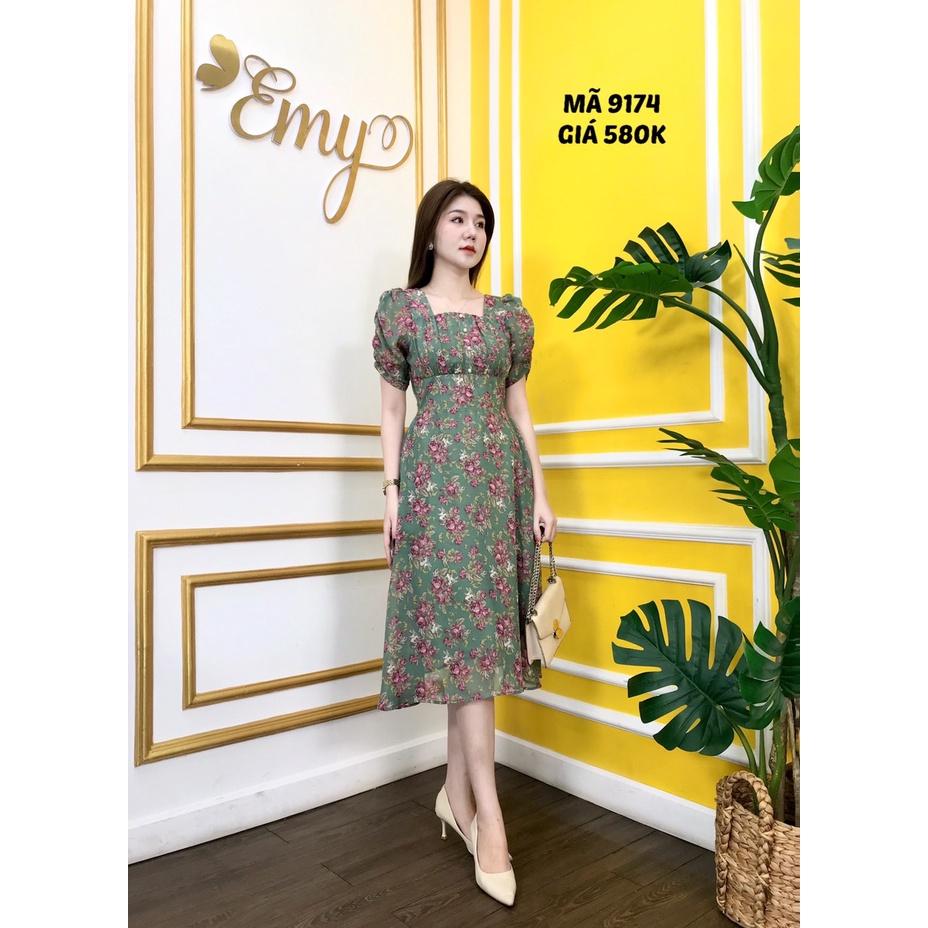 Đầm EMY EM9174 Váy Xoè Cổ Vuông Có Túi