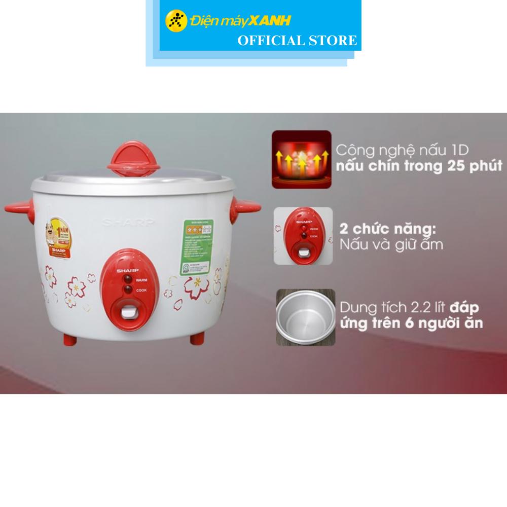 Nồi cơm nắp rời Sharp 2.2 lít KSH-D22V - Hàng Chính Hãng