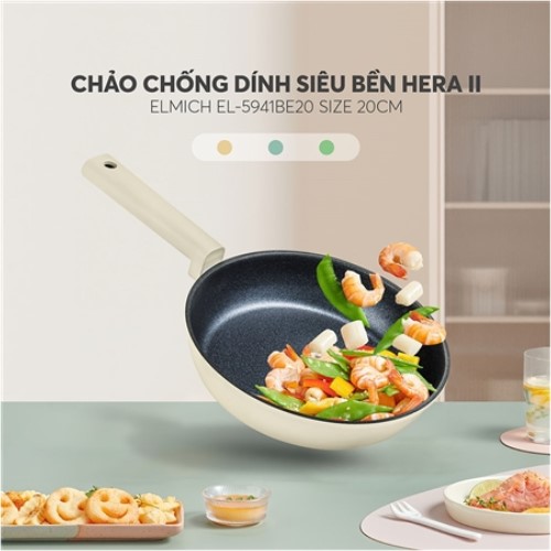 Chảo chống dính siêu bền Elmich Hera II EL-5941BE - Hàng Chính Hãng