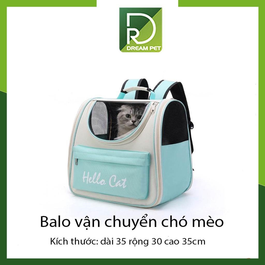 Balo vận chuyển chó mèo Hello Cat - Balo vận chuyển thú cưng cao cấp mẫu mới size lớn