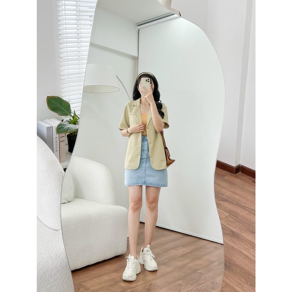 Áo 2 dây dệt kim màu pastel siêu xinh - freesize