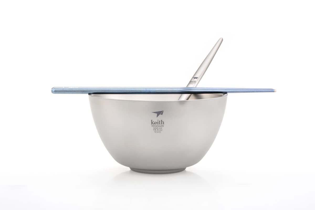 Tô chén ăn cách nhiệt 2 lớp Titanium Keith Ti5354 - 550ml