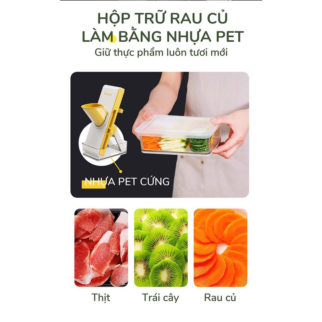 Máy Cắt Rau Củ Kèm Bộ Lưỡi Cắt Đa Năng Eroc VEGETALBE SLICER V-KT-VC01 - Hàng Chính Hãng