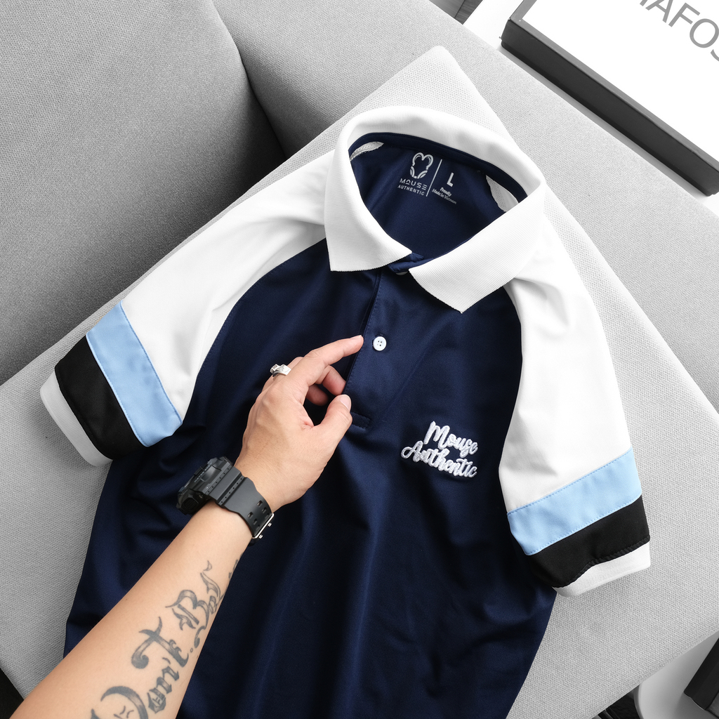 Áo Polo nam/ Áo thun nam cổ bẻ - MOUSE DBLUE - Vải cá sấu lạnh xuất khẩu - Phom chuẩn, sang trọng, chỉn chu