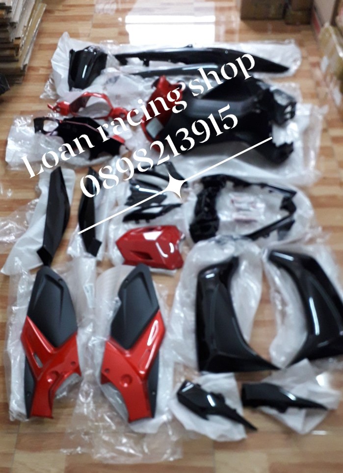 DÀN ÁO DÀNH CHO XE NOUVO SX MÀU ĐỎ ĐEN