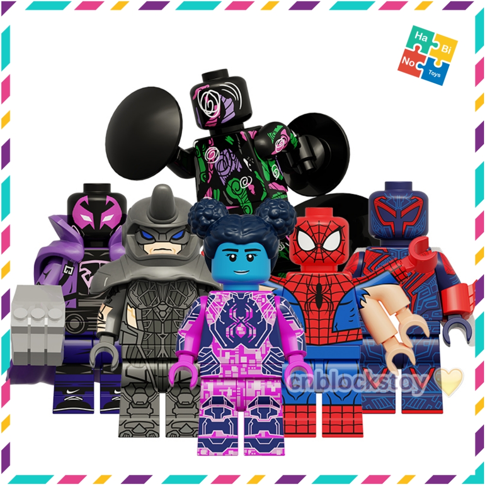 Đồ Chơi Lắp Ráp Minifigures Spider Man Người Nhện Đa Vũ Trụ Mẫu Mới Marvel KT1072