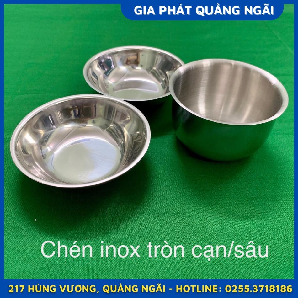 CHÉN INOX Y TẾ THẨM MỸ SPA CẠN SÂU CHUM INOX ĐỰNG BÔNG CỒN