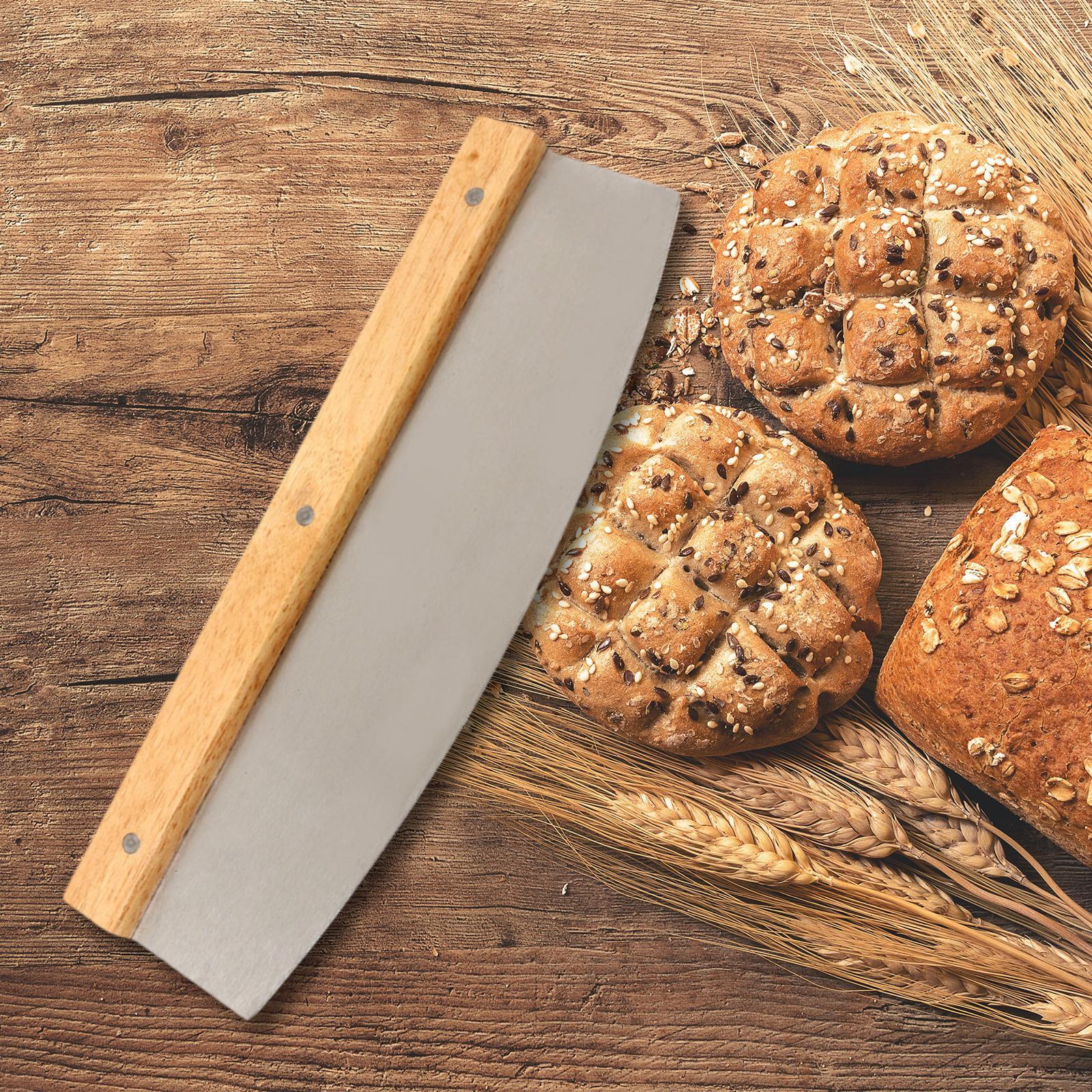 Pizza Cutter with Wooden Handles Cheese Pastry Slicer Pizza  Cutter