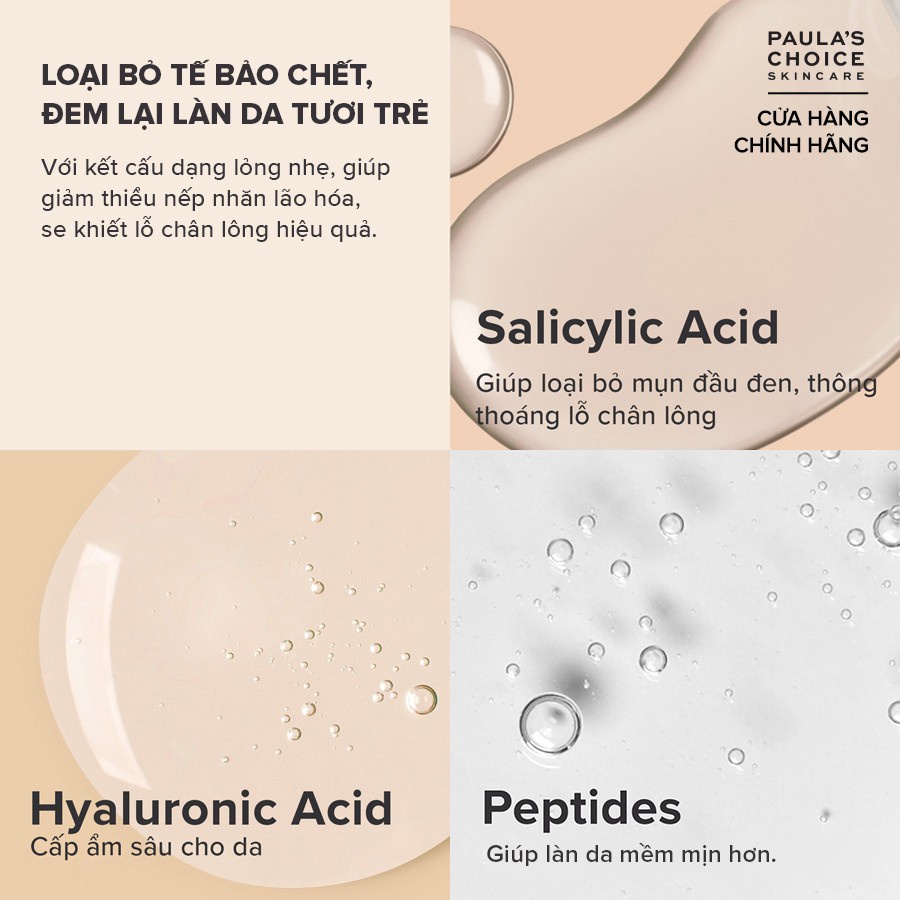 Dung Dịch Thu Nhỏ Lỗ Chân Lông 2% BHA Paula's Choice Resist Daily Pore Refining Treatment 2% BHA