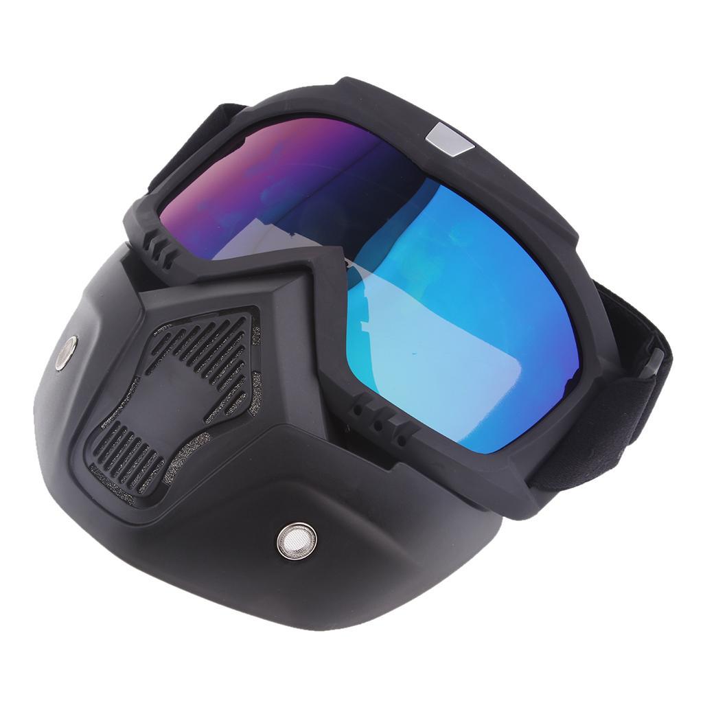 Motorcycle  Riding Detachable Modular Face  Goggles Eyewear