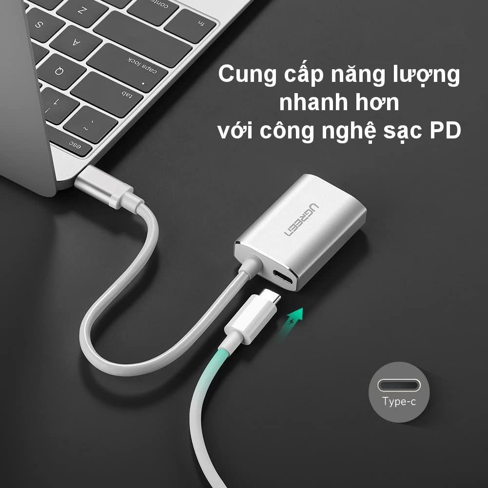 Cáp chuyển đổi USB type C sang VGA dài 25cm UGREEN CM114 40866 - Hàng chính hãng