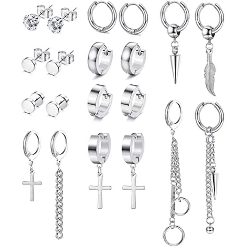 Đôi Bông Tai Nam NữThép Không Gỉ