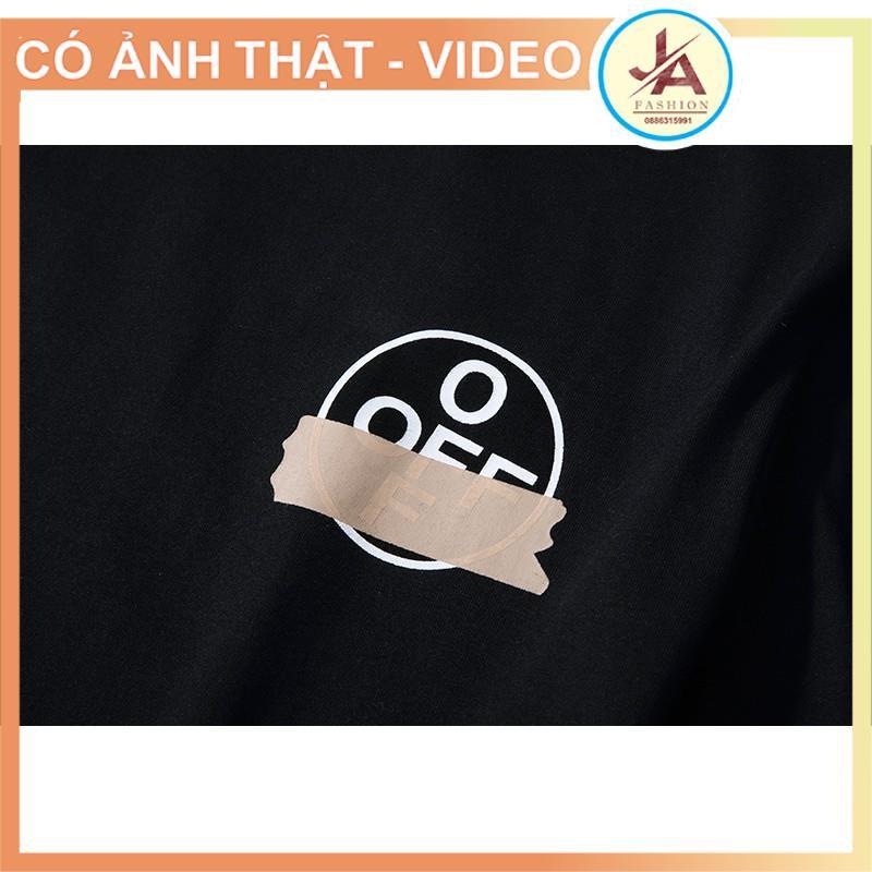Ảnh thật- Áo thun nam nữ tay lỡ Off White cao cấp - áo phông unisex form rộng cổ tròn JASHOP
