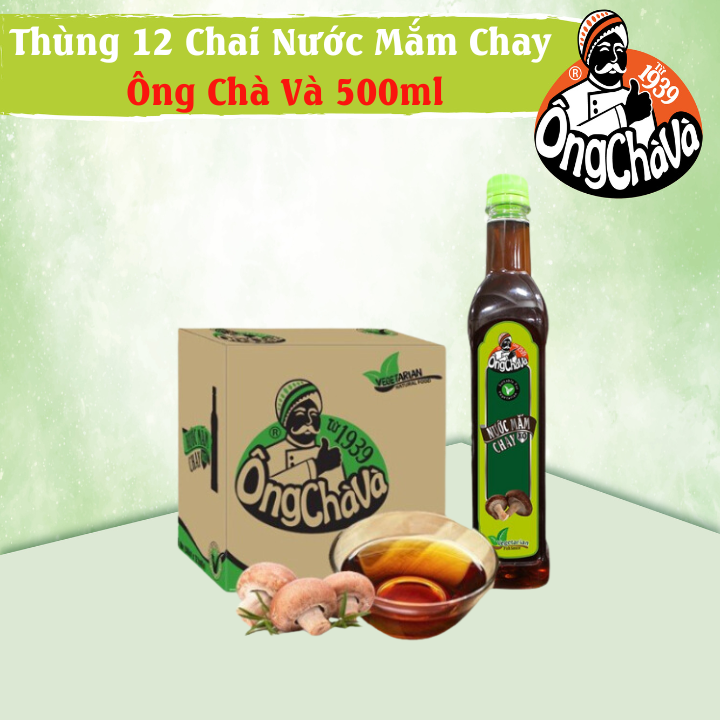 Thùng 12 Chai Nước Mắm Chay Ông Chà Và 500ml (Vegetarian Fish Sauce)