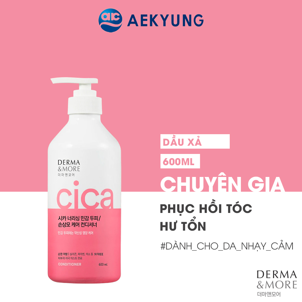 Dầu gội làm sạch sâu cho da đầu dầu Derma &amp; More CERAMIDE cung cấp dưỡng chất cho da đầu và mái tóc khoẻ đẹp (600ml)