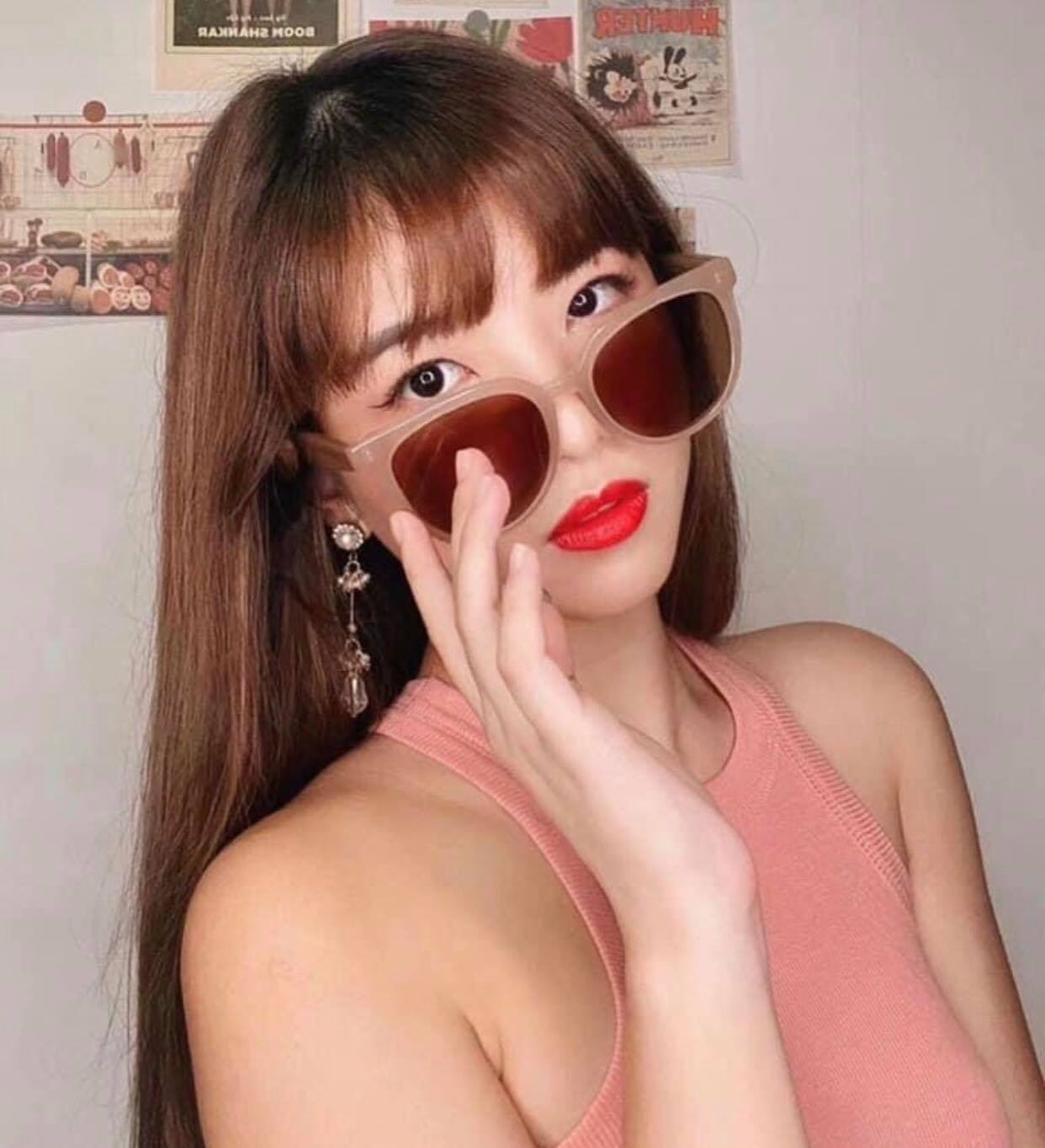Kính râm Nữ Mắt mèo bản gọng nhựa cao cấp