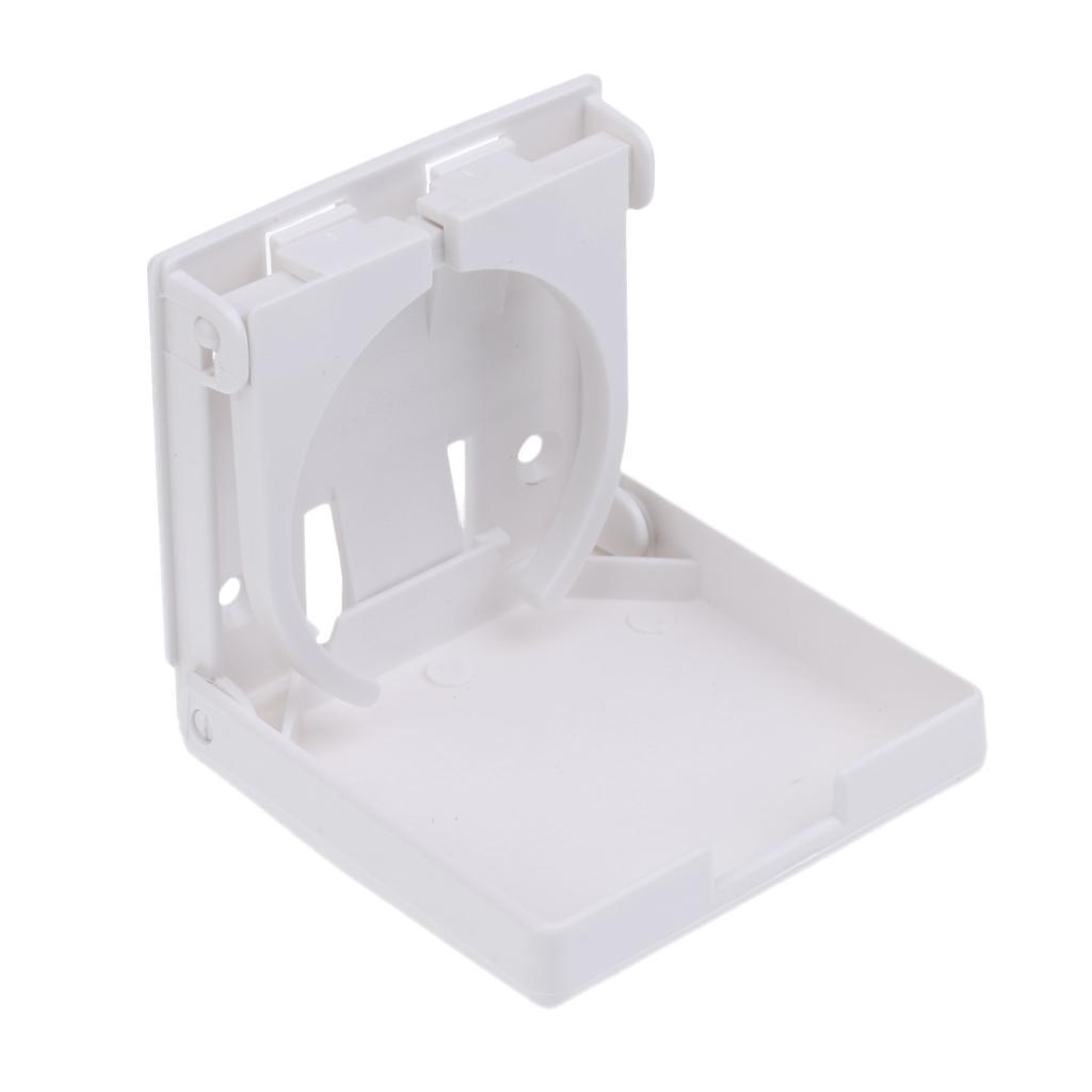 2Pcs Adjustable Folding White Drink Holders - Boat/Marine//Car/RV/Cup