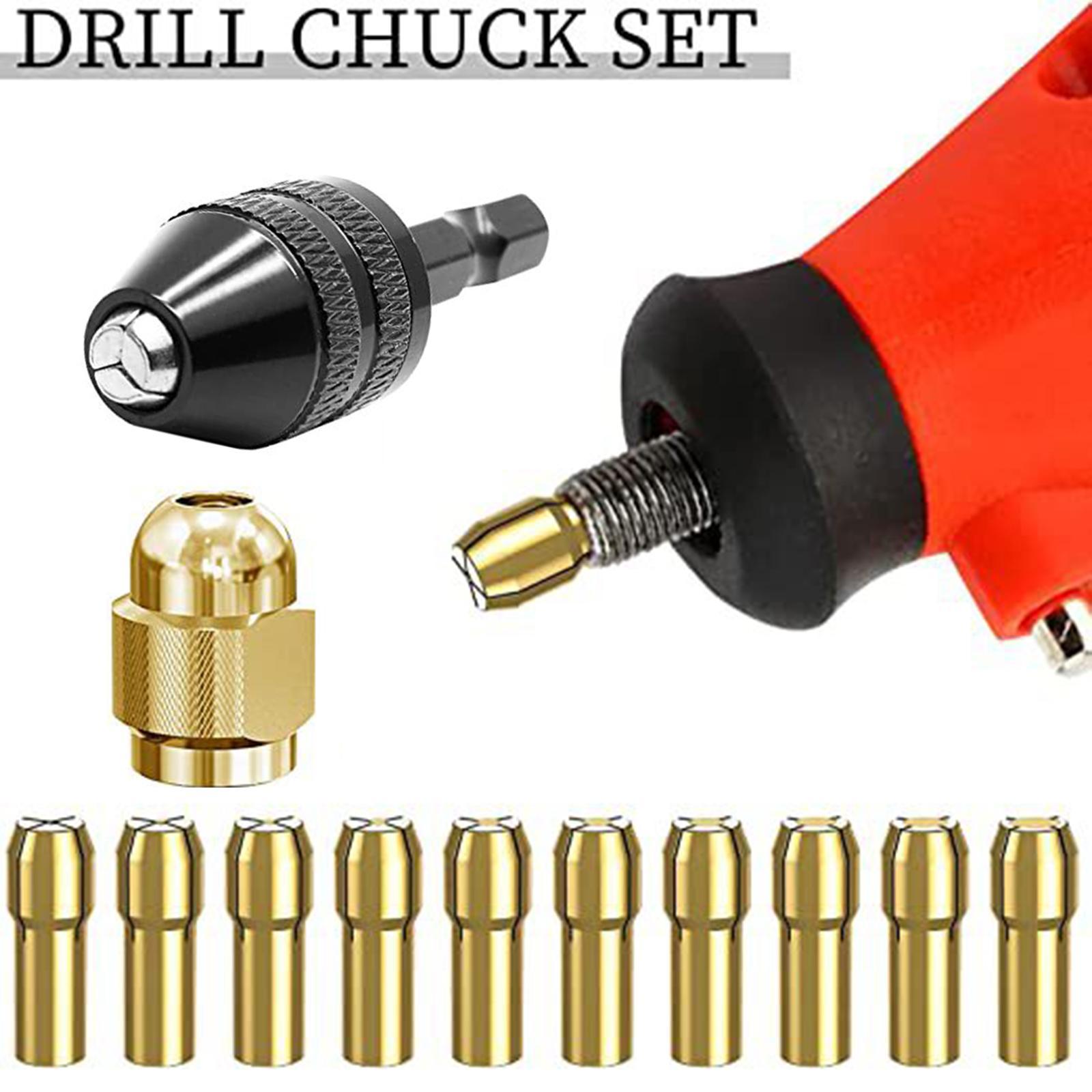 12 Pieces Collet Set Electric Grinder Replacement Set Drill Chuck Collet Set