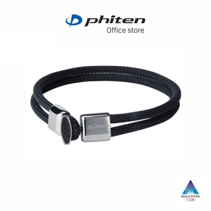 Vòng tay Phiten Rakuwa x100 carbon TG635025/TG635027/TG635125/TG635127 - Đen