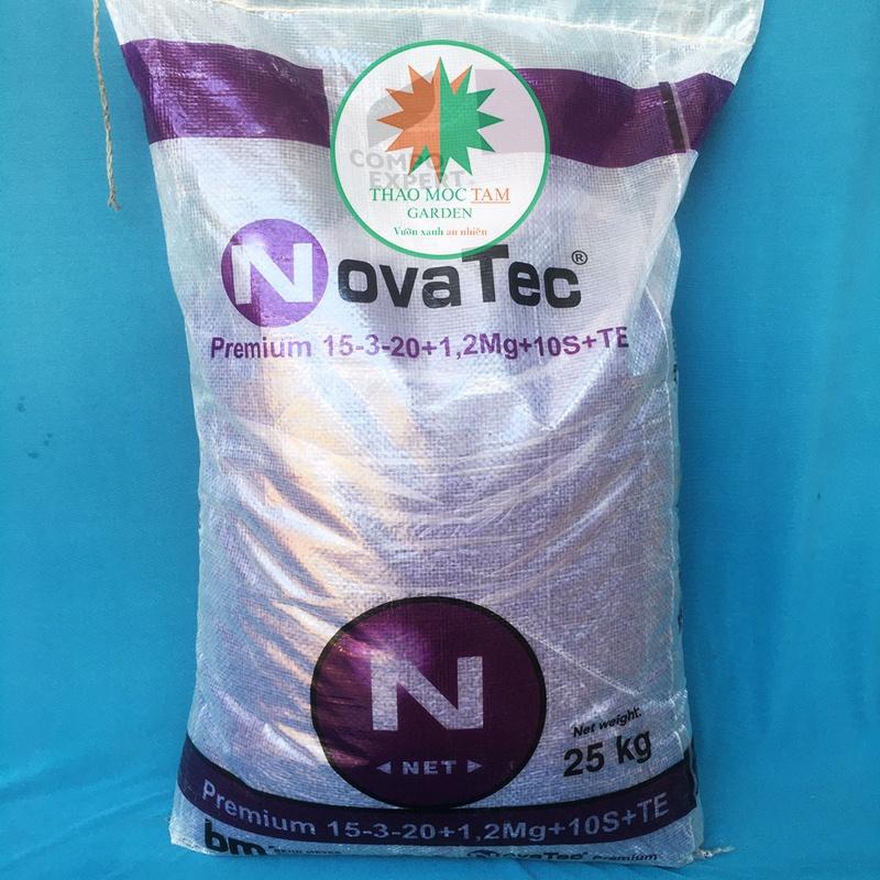 Novatec Premium 15-3-20-1.2Mg-10S+TE – Phân NPK chuyên dụng cho Dâu Tây, Hoa Hồng và nhiều cây trồng khác