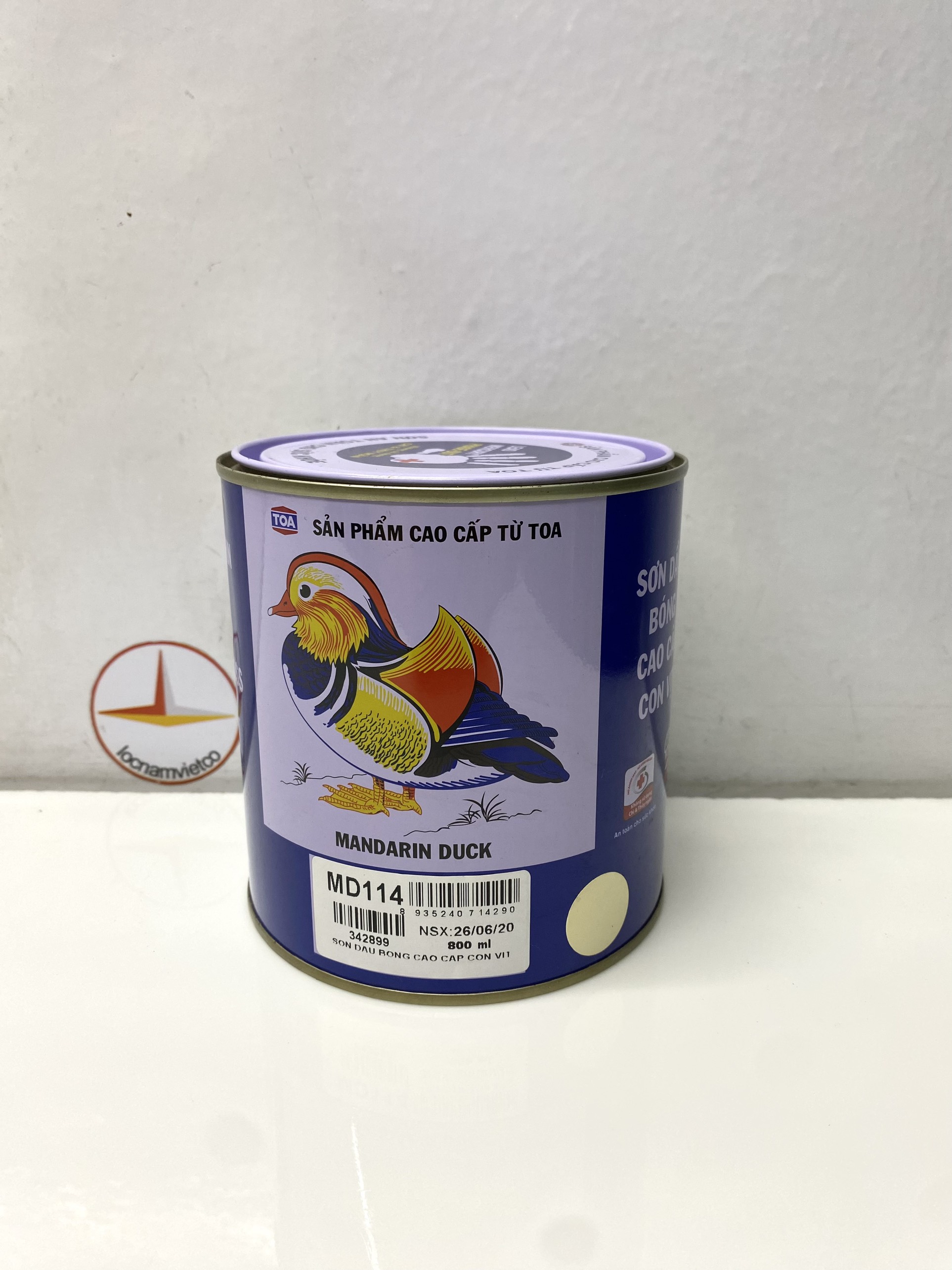 Sơn dầu cao cấp TOA Con Vịt màu kem MD 114 _ 800 ml