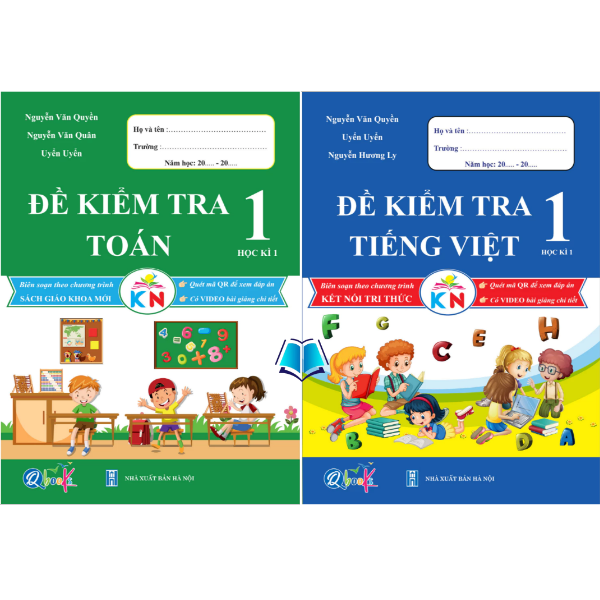 Sách - Bộ Sách Bài Tập Và Đề Kiểm Tra Toán + Tiếng Việt Lớp 1 Học Kì 1 - Kết Nối