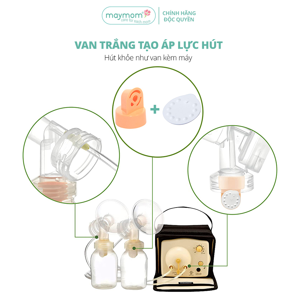 Van Trắng Máy Hút Sữa Maymom, Phụ Kiện Thay Thế Máy Medela Pump, Harmony, Swing, Mini Electric - Bộ 8 Van Gía SIÊU TỐT