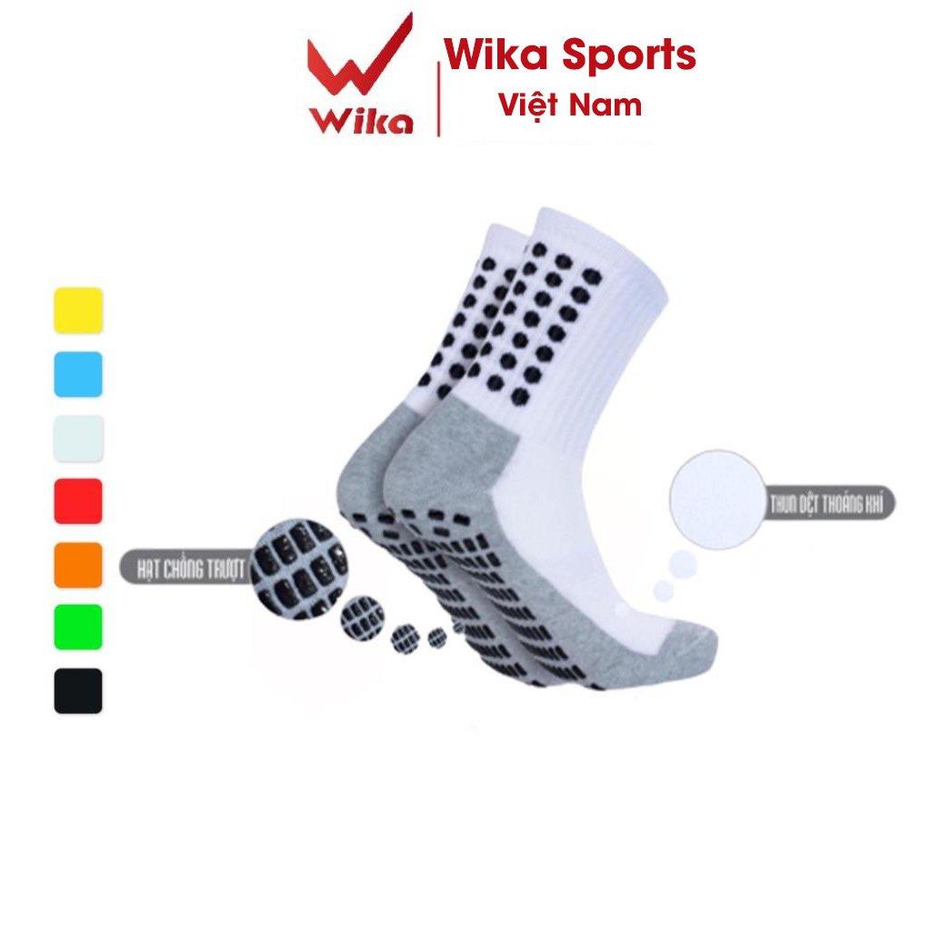 Free Ship - Tất đá bóng chống trơn Wika chính hãng thiết kế thun sọc dày dặn ôm chân, co giãn thoáng khí TATCT