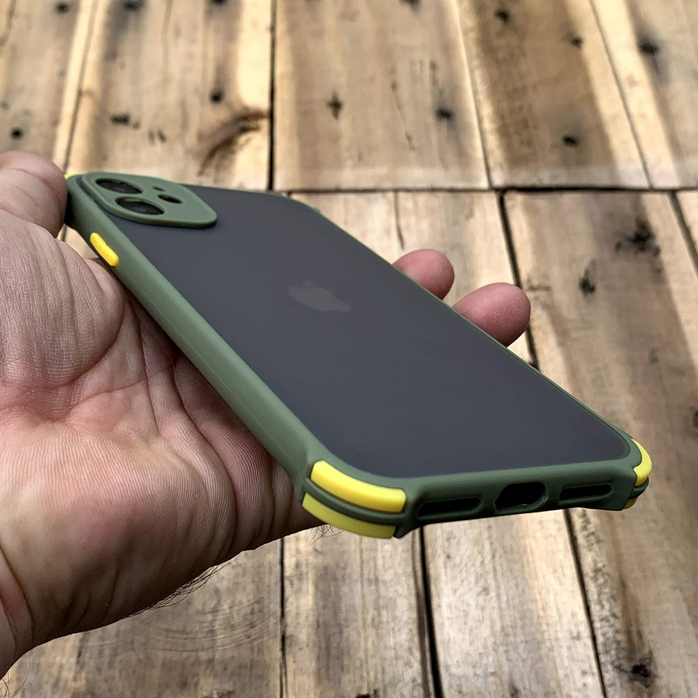 Ốp lưng chống sốc toàn phần màu lá mạ dành cho iPhone 11