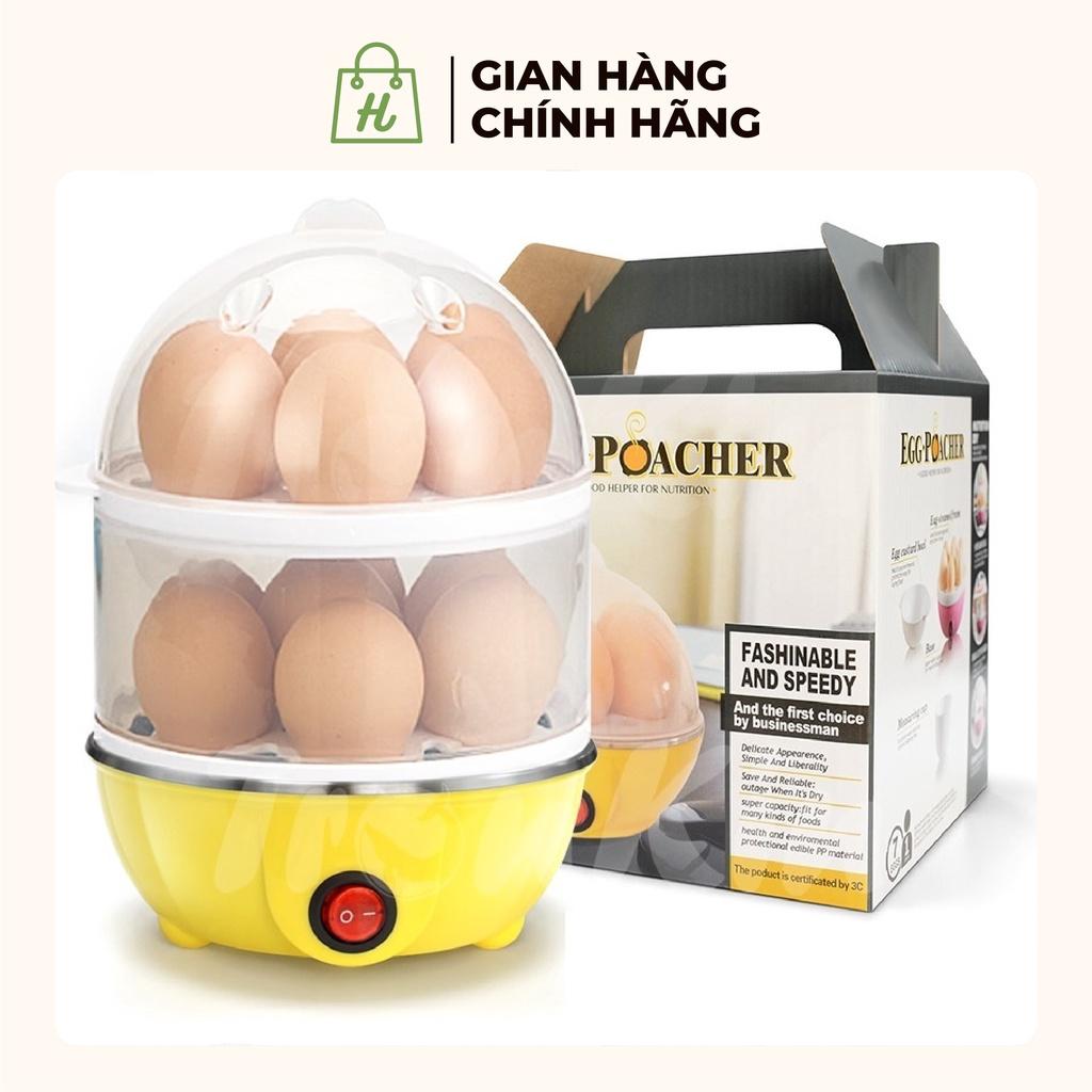 Nồi hấp trứng mini 2 tầng đa chức năng, dùng hấp trứng, bánh bao, rau củ, hải sản