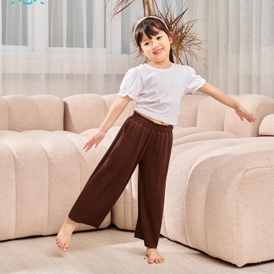 Quần jogger dài bo gấu cho bé gái chất thun gân cao cấp, sang chảnh, sành điệu bé gái QXG22W07