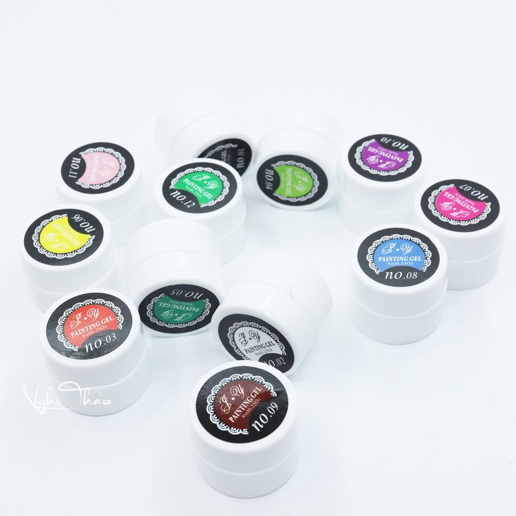 Gel vẽ nail , vẽ móng 12 màu siêu đặc