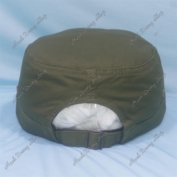 Nón kết đầu bằng thêu ngôi sao US.ARMY bên hông có khóa tăng giảm phía sau - Rêu Đậm