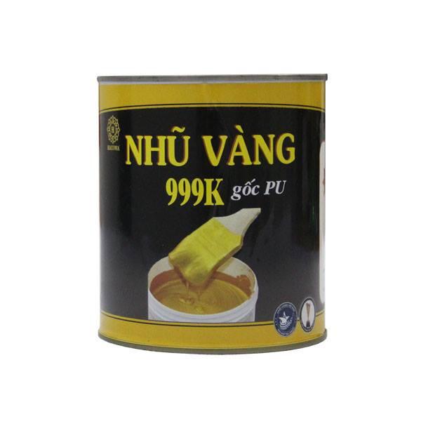 1kg Nhũ vàng cao cấp 999k gốc PU siêu bóng thích hợp trên gỗ, kim loại, nhựa, có thể làm ngoài trời