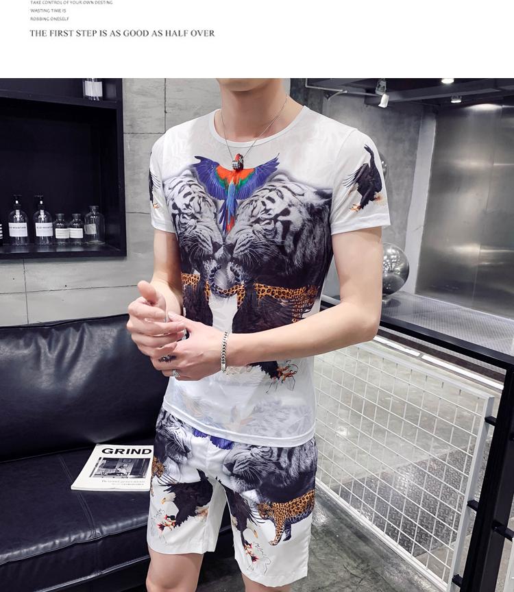 Áo thun Nam họa tiết con cọp và phượng hoàng độc đáo, chất liệu vải thun lạnh cao cấp dễ phối đồ hợp xu hướng thời trang