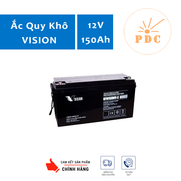 Ắc quy vision 6FM150MV-X 12V-150Ah - (PDC-TECH)