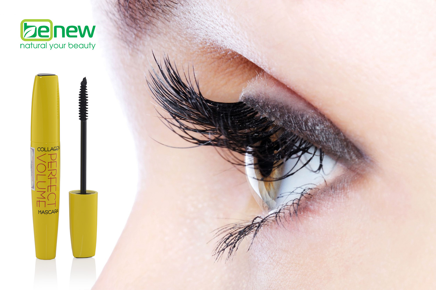 Mascara không lem không trôi Dabo Collagen Perfect Volume Benew Hàn Quốc 12ml + Móc khoá