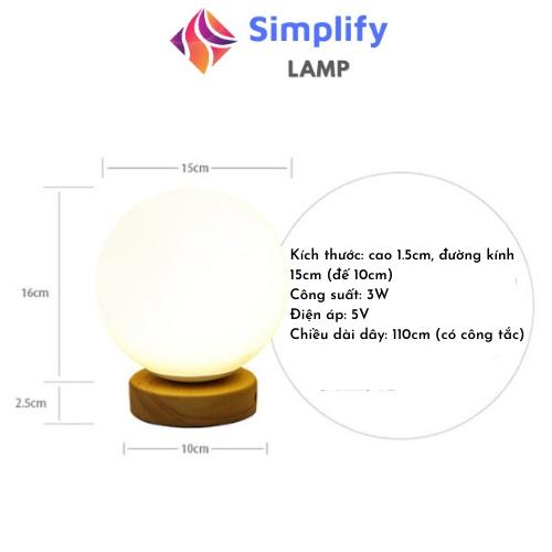 Đèn ngủ thông minh led USB để bàn cao cấp, decor trang trí phòng ngủ, phòng khách cực đẹp cute