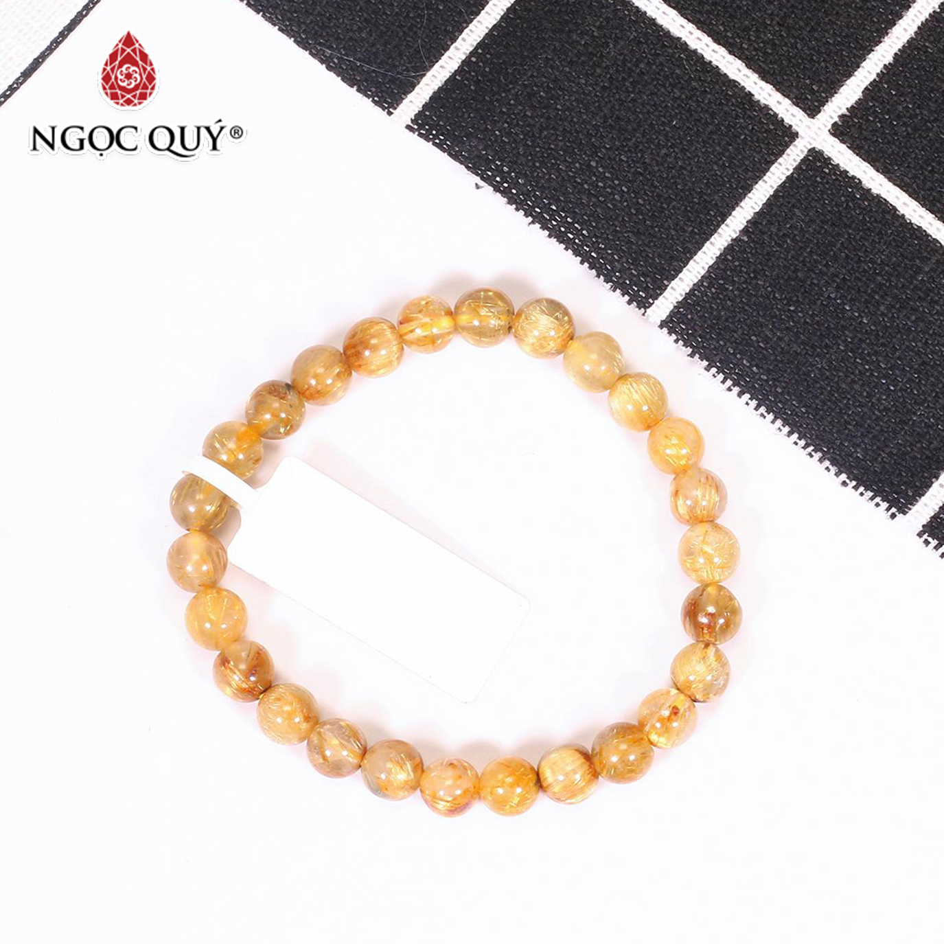 Vòng tay đá thạch anh tóc vàng mệnh thủy, kim - Ngọc Quý Gemstones