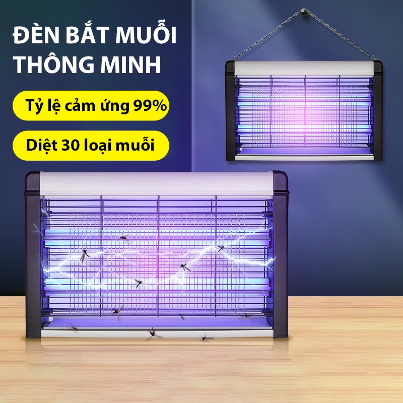 Đèn bắt muỗi điện quang diệt 30 loại côn trùng tự động nguồn sáng UVA thế hệ mới thông minh - DBM01