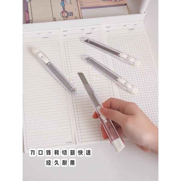 Dao rọc giấy trong suốt hình chân mèo nhỏ gọn dễ thương