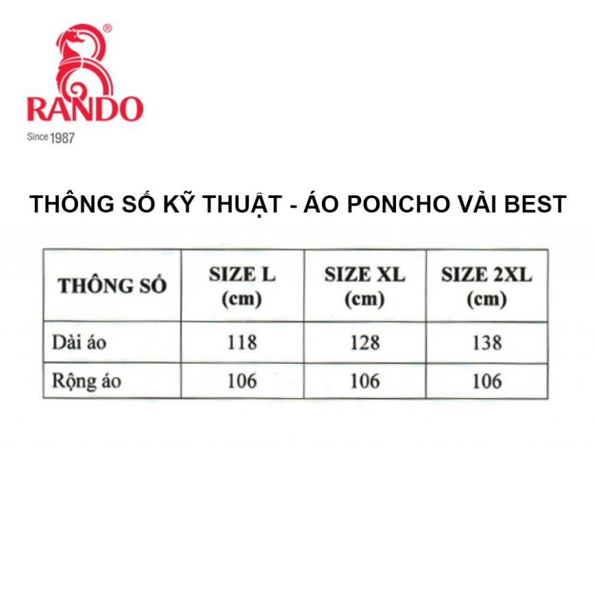 Áo Mưa Cánh Dơi Choàng RANDO Thời Trang Cao Cấp Chính Hãng Vải Dù Không Thấm Nước Giá Sỉ PCVBest