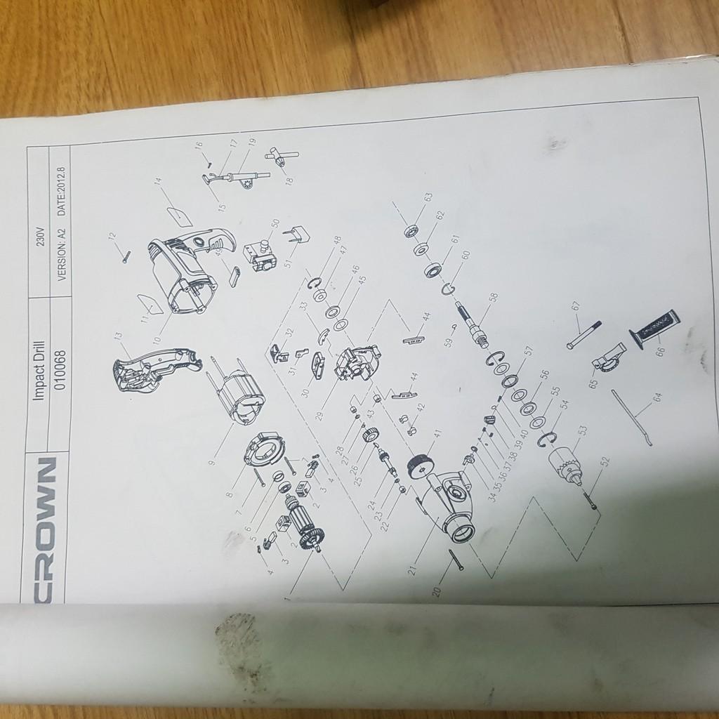 Bánh răng kép máy khoan CT10068