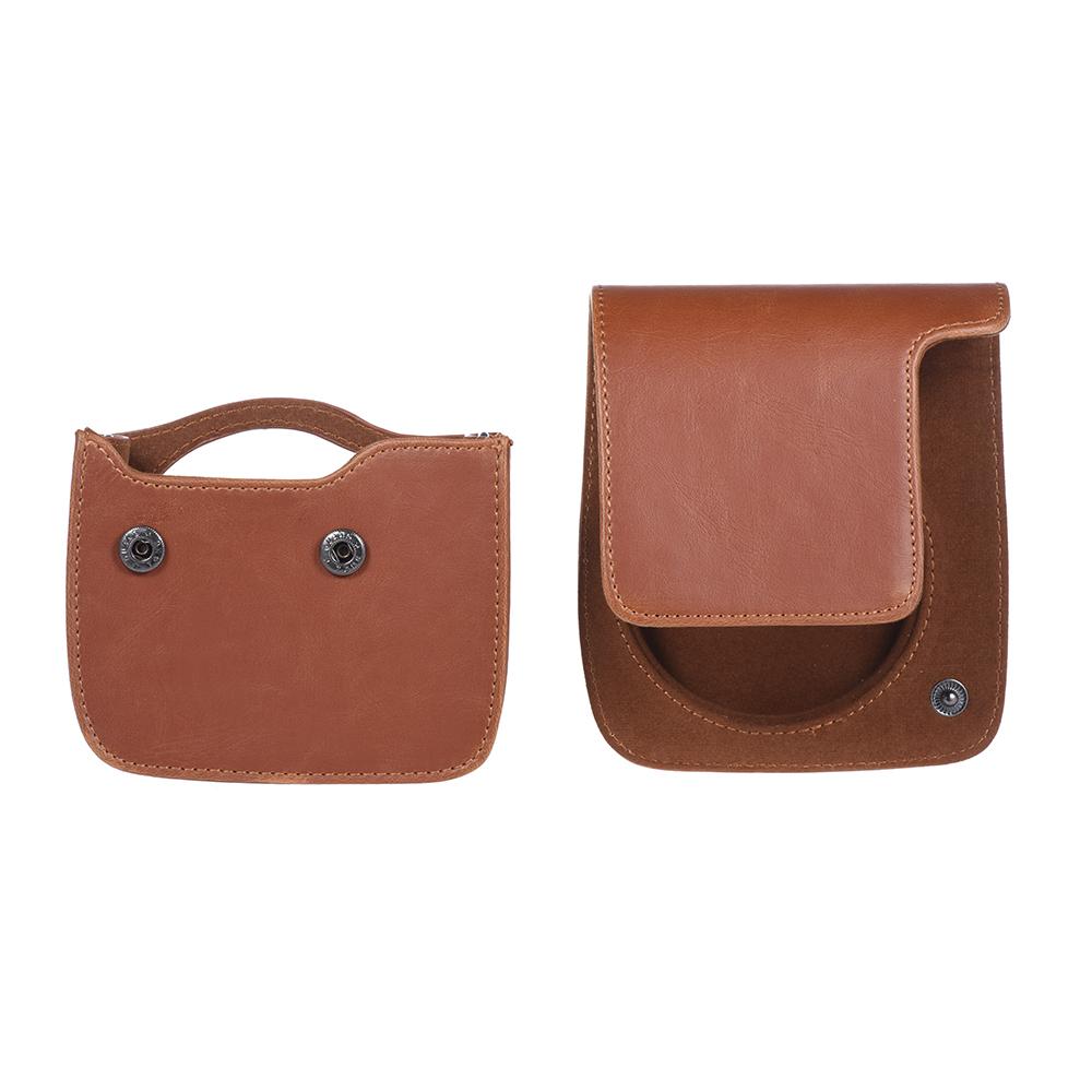 Vintage PU Protective Camera Case Bag Pouch Cover Protector w/ Strap for Fujifilm Instax Mini 90 Instant Film Camera