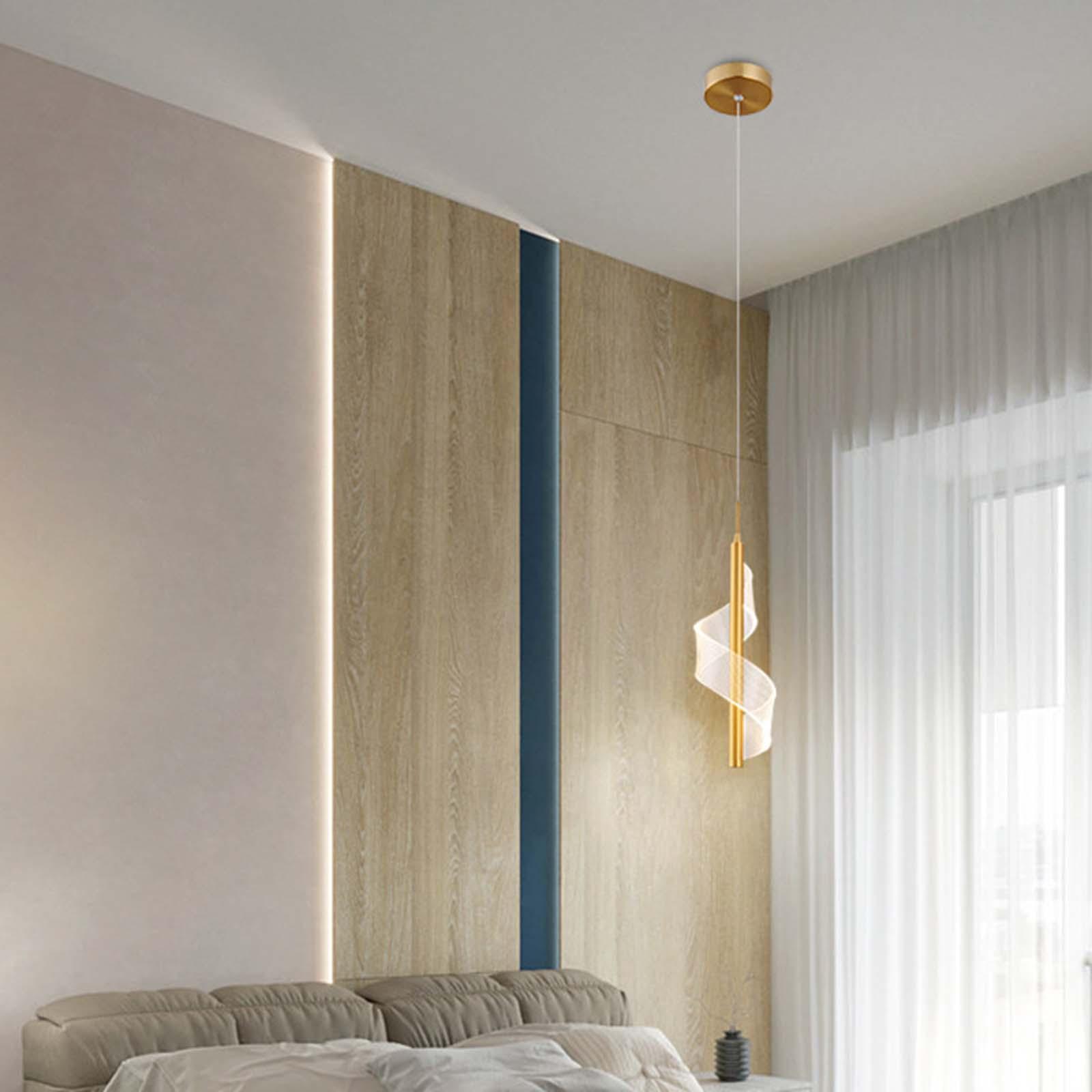 LED Pendant Lights Chandelier Foyer Living Room Spiral Ceiling Light Fixture