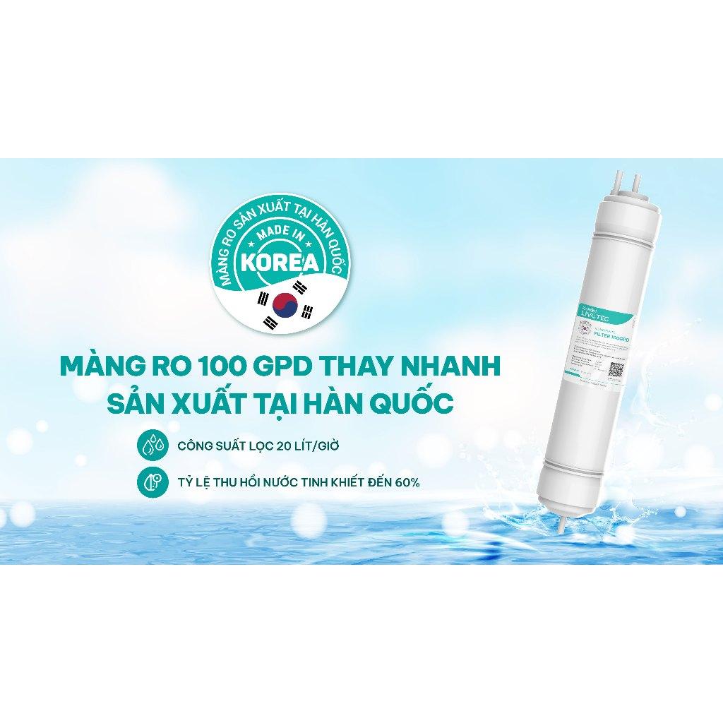 [TẶNG BỘ LÕI] Máy lọc nước 10 lõi lọc KAROFI Livotec 512, Màng RO Hàn 100GDP, Lõi Nano Silver ngăn tái nhiễm khuẩn - Hàng Chính Hãng